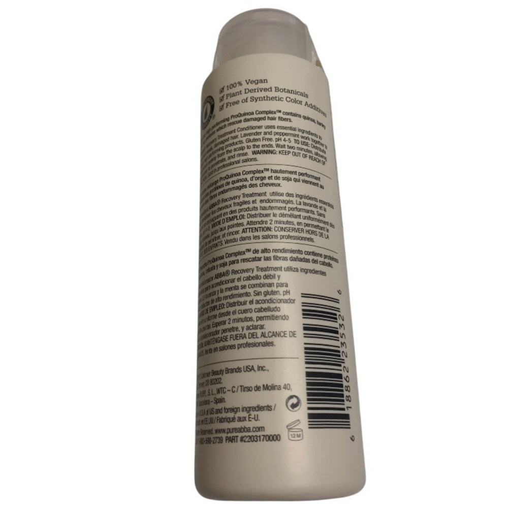 ABBA Pure Recovery Treatment
Conditioner For Weak or Damaged Hair 8 oz NWT - Picture 2 of 8